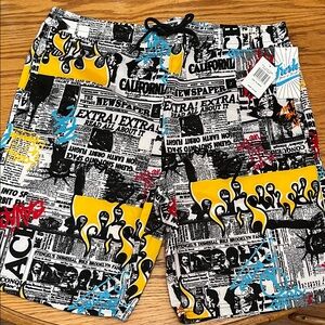 NWT Fresh Prints of Bel-Air Graphic Print Board Shorts